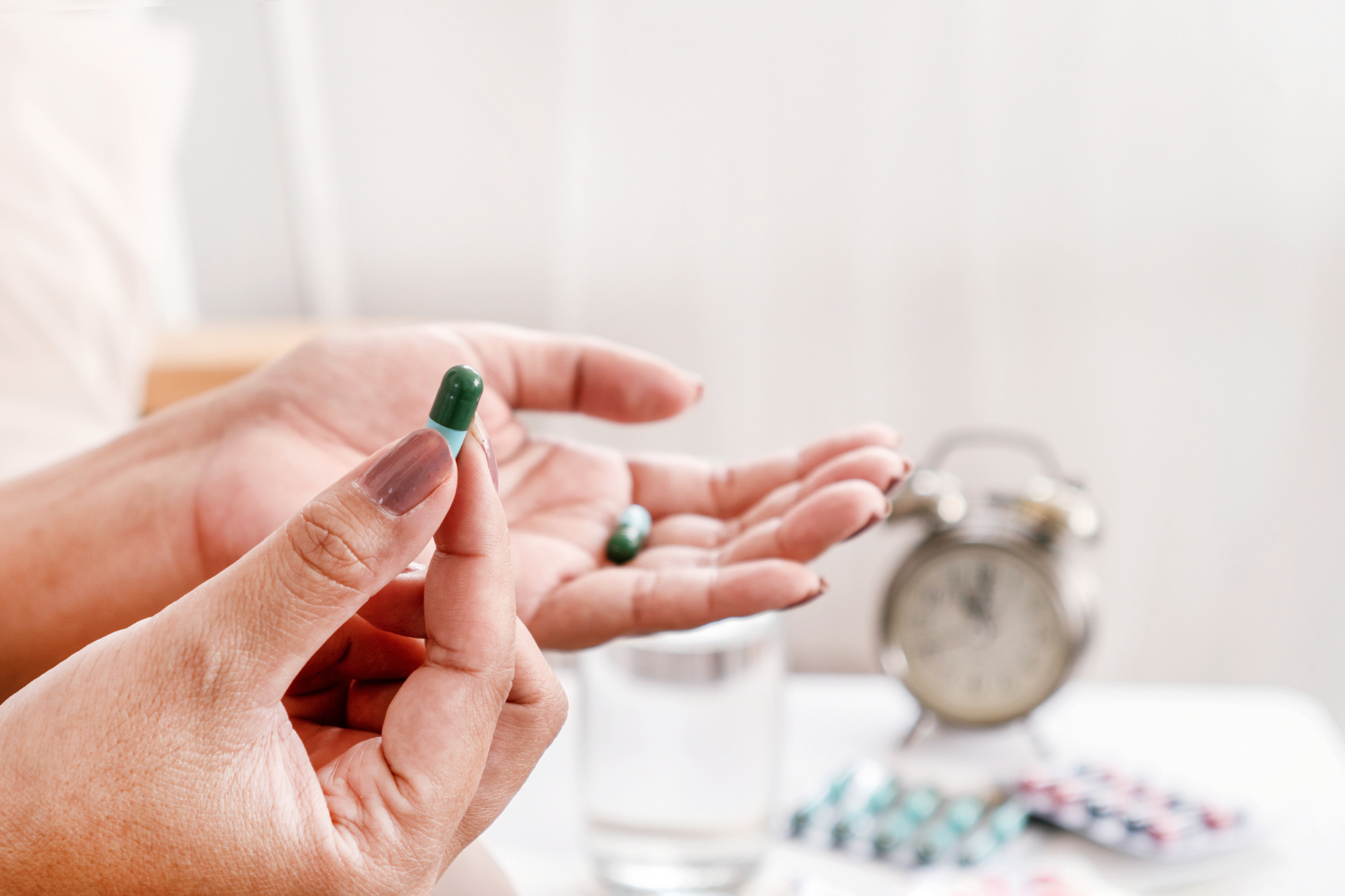 Person holding antibiotics